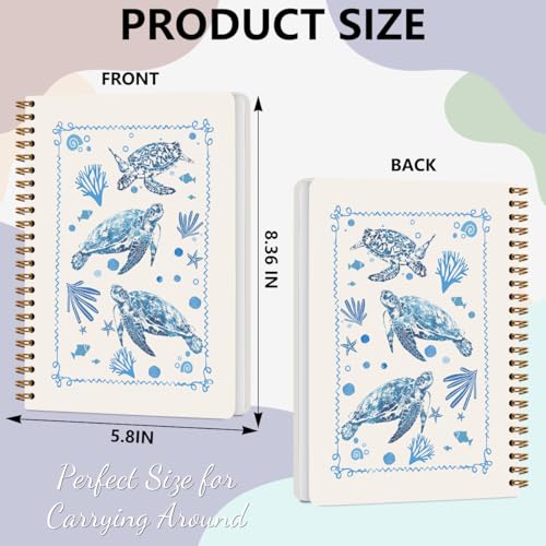Cute Turtle Notebook Journal Blue Sea Turtle Gifts for Women Turtles Lovers