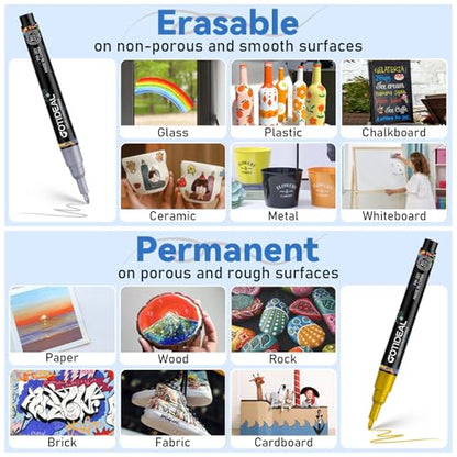 Fine Tip Liquid Chalk Markers for Blackboard (30 Count)