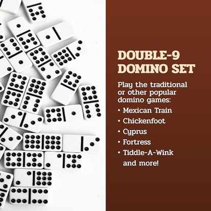 Alex Cramer The Nines Double 9 Domino Set. American