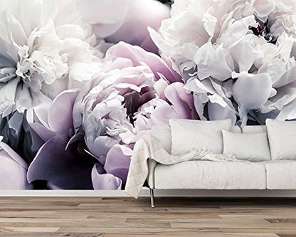 Floral Wallpaper Mural Large Rose Flowers (56.25 Sq Ft)