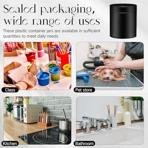 12 Pack 8 oz Plastic Container Jars with Lids Round Clear Travel Cosmetic Container Slime Jar for Toiletries (12 Count)