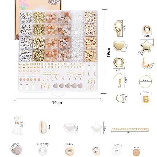 Jewelry Making Supplies Kit Natural Stone Beads for Irregular Natural Stone with for DIY Craft Bracelet Necklace Earrings for Adults
