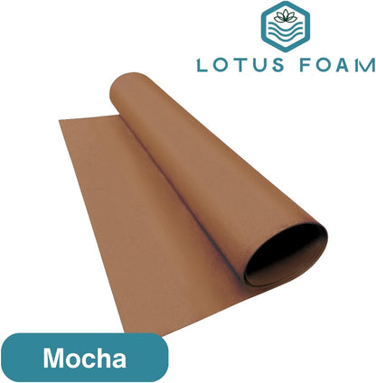 LotusFoam Large 3mm EVA Foam Sheet - 44"x 85" High Density Foam 130 kg/m3 for Cosplay, Costumes, Crafts, Flooring, Outdoor Use - 35 Colors (Mocha) - Mocha - Crafty Corner