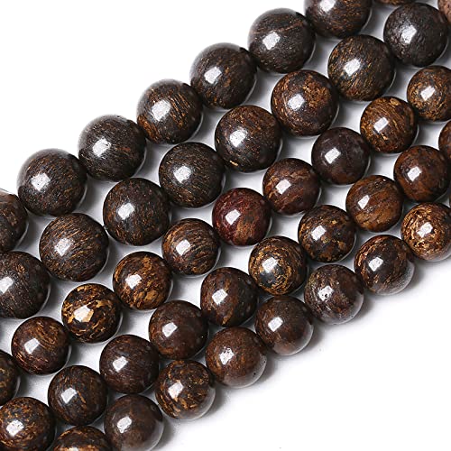 88pcs 4mm Natural Stone Beads Brown Bronzite Gemstone Round Loose Beads for Jewelry Making DIY Bracelet Necklace