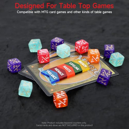 108PCS 12mm MTG Counter Dice +1
