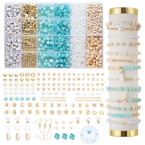 Jewelry Making Supplies Kit Natural Stone Beads for Irregular Natural Stone with for DIY Craft Bracelet Necklace Earrings for Adults