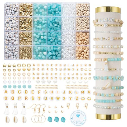 Jewelry Making Supplies Kit Natural Stone Beads for Irregular Natural Stone with for DIY Craft Bracelet Necklace Earrings for Adults