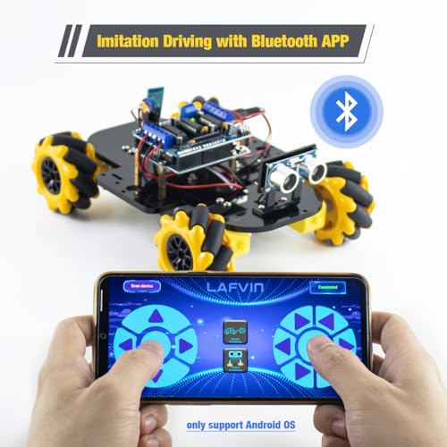 4WD Mecanum Robot Car Kit Smart DIY Project Compatible with Arduino IDE