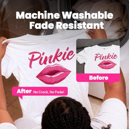 Pinkie UPGRADED Heat Transfer Paper for Light Fabric (40 Count)