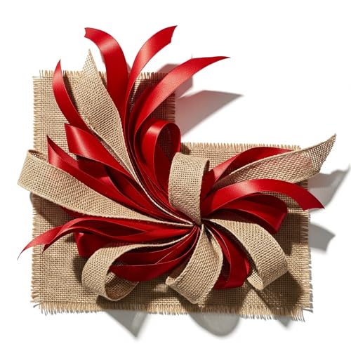 3 Pack Burlap Garland and Wreath Ribbon Wide 5" x 15 Yards Natural Jute 5 Inch 15 (45 Foot)