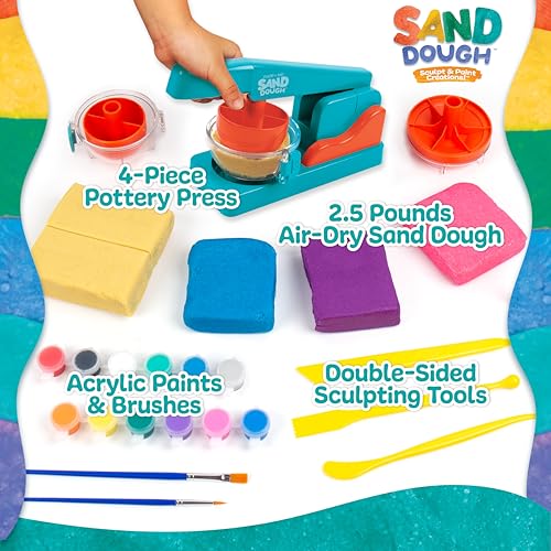 Sand Dough Sculpt & Paint Creations! Pottery Press