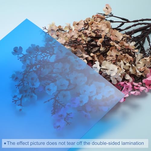 4Pcs A4 Gel Light Lighting Filter Overlay Transparent Color Correction Plastic Vinyl PVC Sheets Photography Television Dark Blue (4 Count)