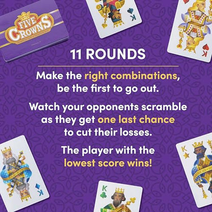 Five Crowns Travel Case Rummy Style Card Game for Kids