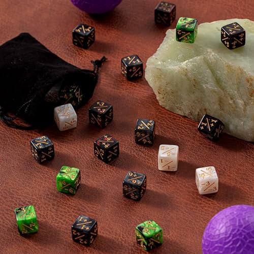 48 Pcs Pieces D6 Dice Counters with 2 Bag