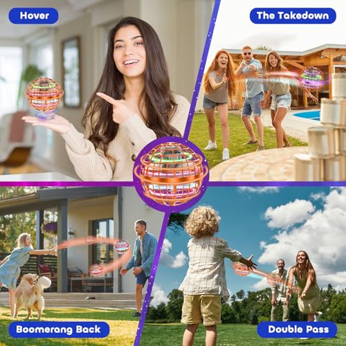 Flying Orb Ball 2026 Toys Soaring Hover Boomerang Spinner Hand Controlled Mini Drone Cosmic Globe Spinning Kids Outdoor Fly Toy Birthday Gift Cool Stuff for Boys Girls 6 7 8 9 10+ Year Old