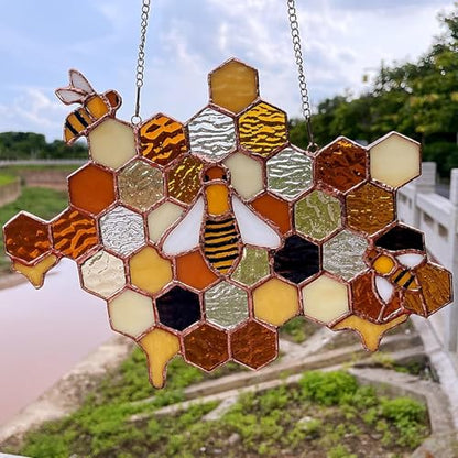 100 pcs Hexagon White Iridescence Stained Glass Pieces Mosaics Tiles for Crafts Bulk (100 Count)