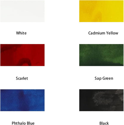 Mont Marte Acrylic Ink Premium 6pc x 20ml (0.7 US fl.oz), Acrylic Inks for Artists, Essential Colors, Ideal for Air Brush, Pouring Art, Scrapbooking, Ink Drawing, Mixed Media - Crafty Corner