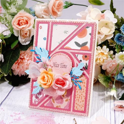 Cutting Dies Metal Stencils Scrapbooking Tools Flowers Lace Frame DIY Embossing Template for Paper Card Making Album Arts Crafts Supplies
