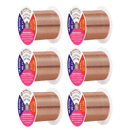 16 Gauge Rose Gold Tone Combo Anodized Aluminum Craft Wire (390 Foot)