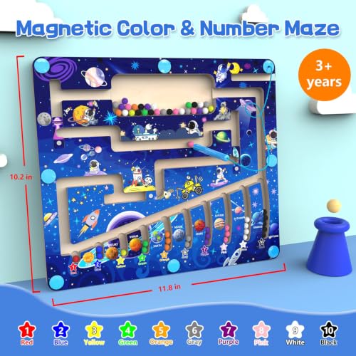 Magnetic Color and Number Maze (55 Count)