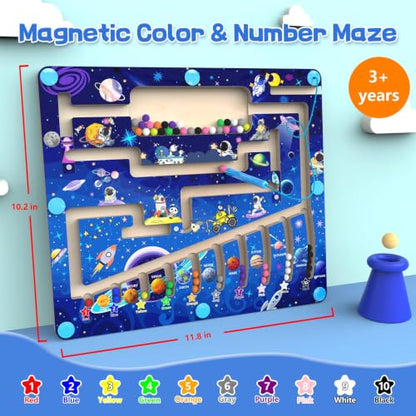Magnetic Color and Number Maze (55 Count)