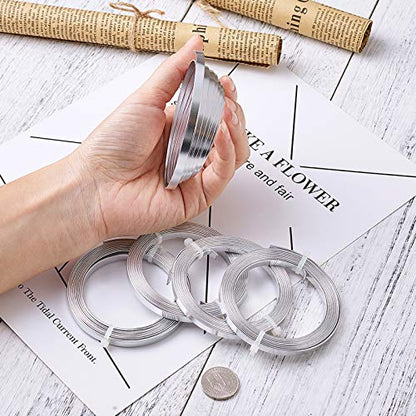 5mm Christmas Bendable Wire 32.8 ft Aluminum Flat Craft Wire (32.8 Foot)