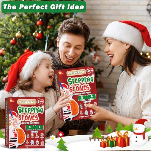 8Pcs Stepping Stones Painting Crafts Kit for Kids 4 8 6