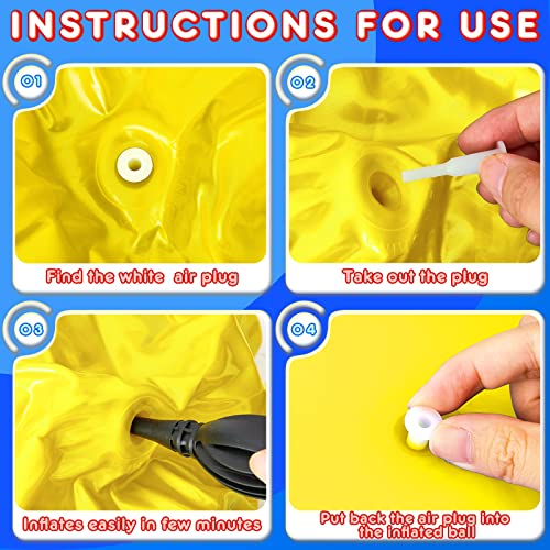 3 Pcs 29 Inch Bouncing Ball with Handle (3 Count)