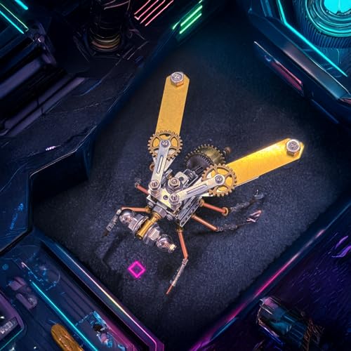 3D Metal Puzzle Insect Bug Mechanical Fly Model Steampunk Sculpture DIY Projects Making Kit Arts and Crafts Metal Building Science kit