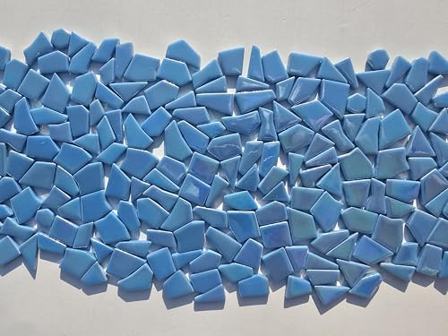 Irregular Glass Mosaic Tiles Bulk 500g Glossy and Iridescent Mosaic Glass Tiles for DIY Projects and Arts and Crafts Solid Colors and Mixes (263 Count)
