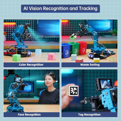 Robotic Arm for Arduino AI Vision & Voice Interaction 6DOF Serial Bus Servo Smart Robot Arm