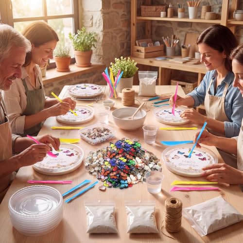 12 Kit DIY Stepping Stone Mold 10 Inch for Garden (12 Count)
