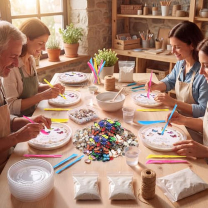 12 Kit DIY Stepping Stone Mold 10 Inch for Garden (12 Count)