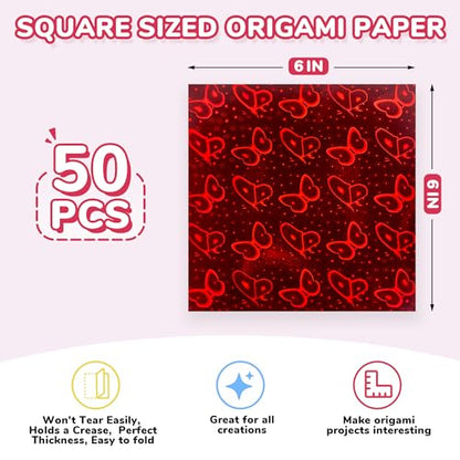 Iridescent Laser Origami Paper (50 Count)