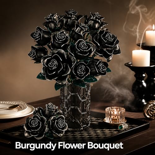 Black Roses Bouquet Building Set