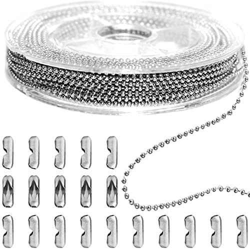 Steel Ball Chain Bead Dog Tag Chain Beaded Necklace Chains for Jewelry Making Bracelet Military Crafts