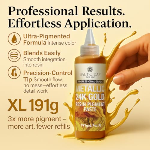 Gold Epoxy Resin Pigment Paste 6.7oz (6.7 Fl Oz)