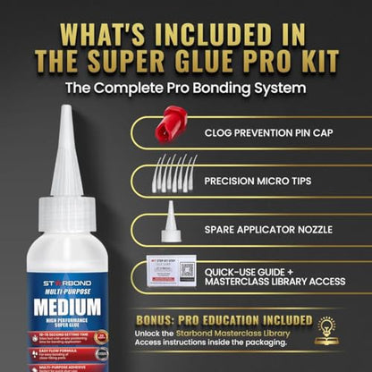 Medium Super Glue Pro Kit (2 Ounce)