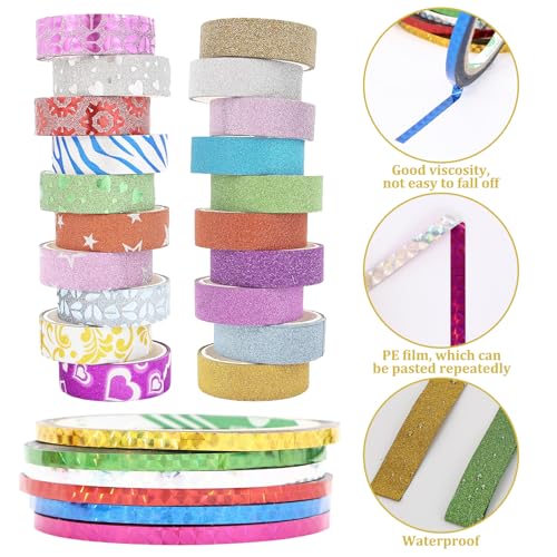 26 Rolls Glitter Washi Tape (26 Count)