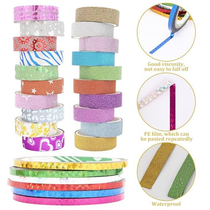 26 Rolls Glitter Washi Tape (26 Count)
