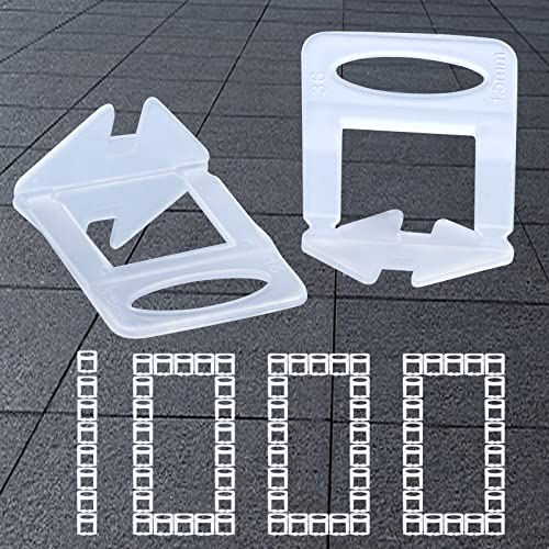 Tile Leveling System Clips Spacers Tile Leveler Clips DIY Tile Leveler Spacers 1000 Pcs 1 (1000 Count)