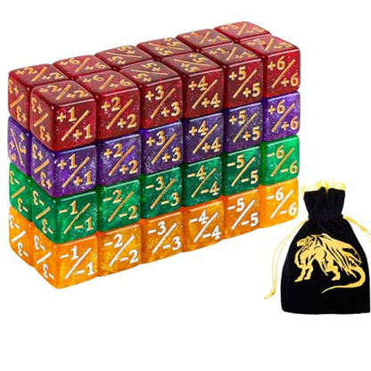 Color MTG Counter Dice Set Keyword Shield Life Counters with Dice Storage Bag for MTG TGG Table Games