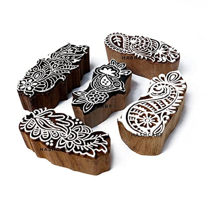 Wooden Stamps for Block Printing on Fabric