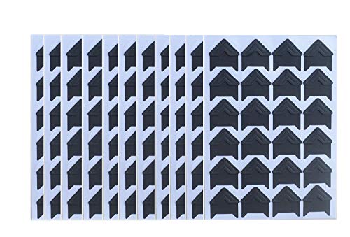 10 Sheet (240-pack) Photo Corners Self Adhesive PVC Paper Photo Foto Corner Stickers for Scrapbooking Personal Journal (Style2-10sheet Black) (240 Count)
