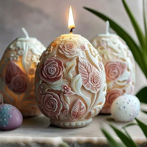 Easter Egg Mold Silicone Candle Resin Wax Mold for Candles Making Molds Silicone Shapes Soy Wax Moldes para Velas De Silicona para Velas