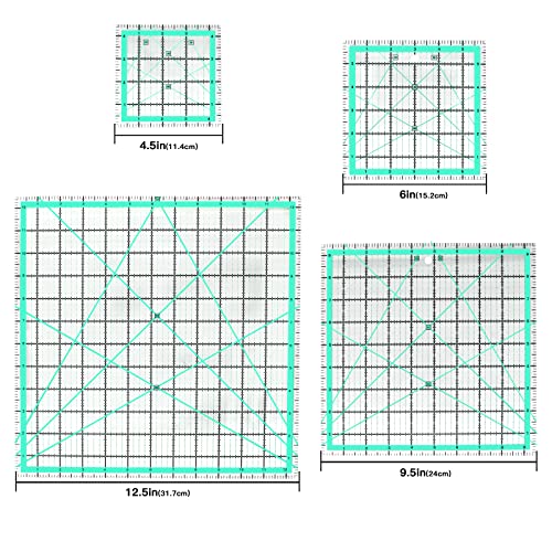 4pcs Square Quilting Ruler Set