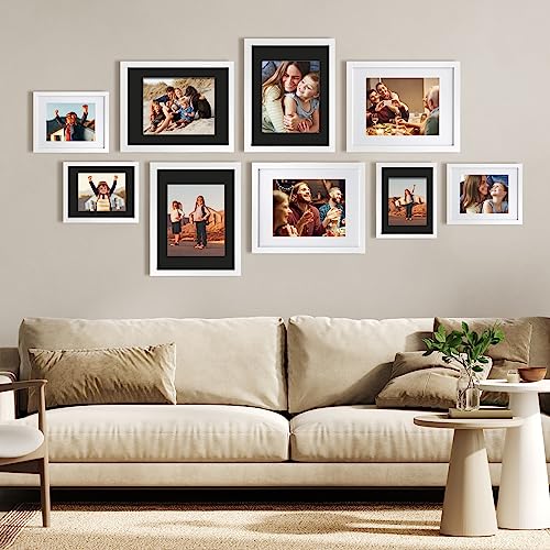 8x10 Black Picture Mats Pack of 14