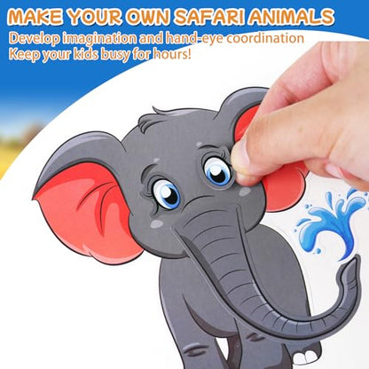 48 Make A Safari Animal Sticker Sheets (48 Count)