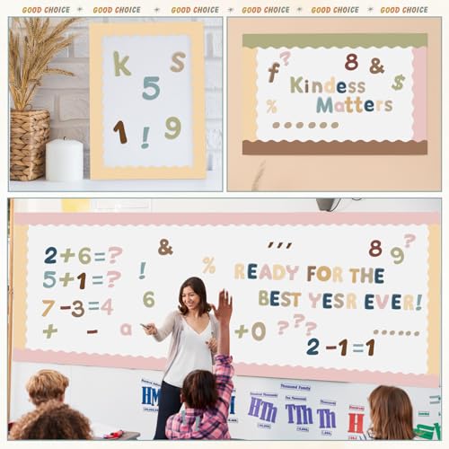 221 Pcs Boho Bulletin Board Letters for Classroom Wall (221 Count)