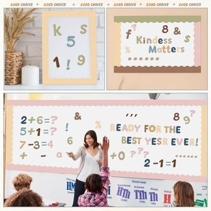 221 Pcs Boho Bulletin Board Letters for Classroom Wall (221 Count)